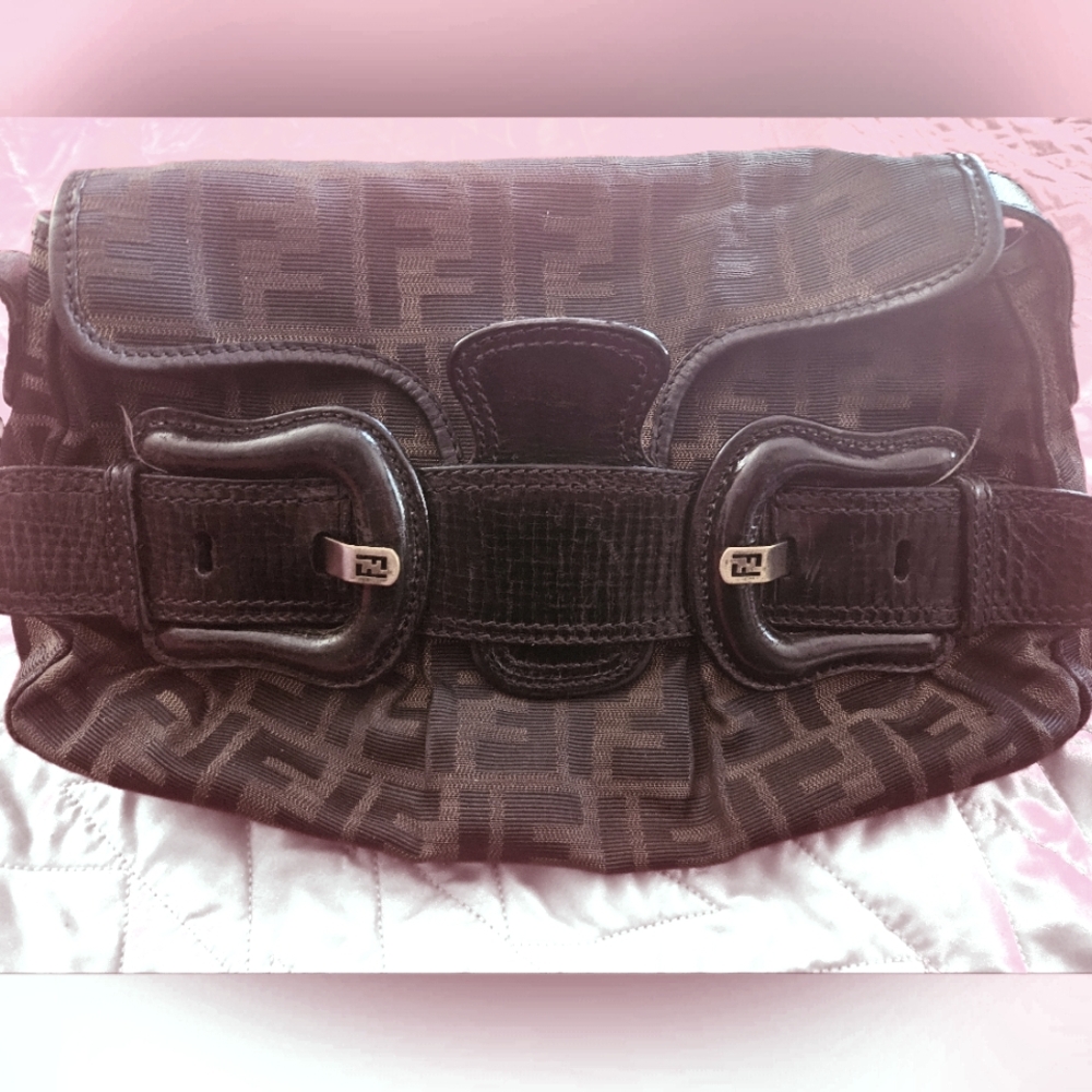 Vintage Fendi Zucca short shoulder bag